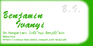 benjamin ivanyi business card